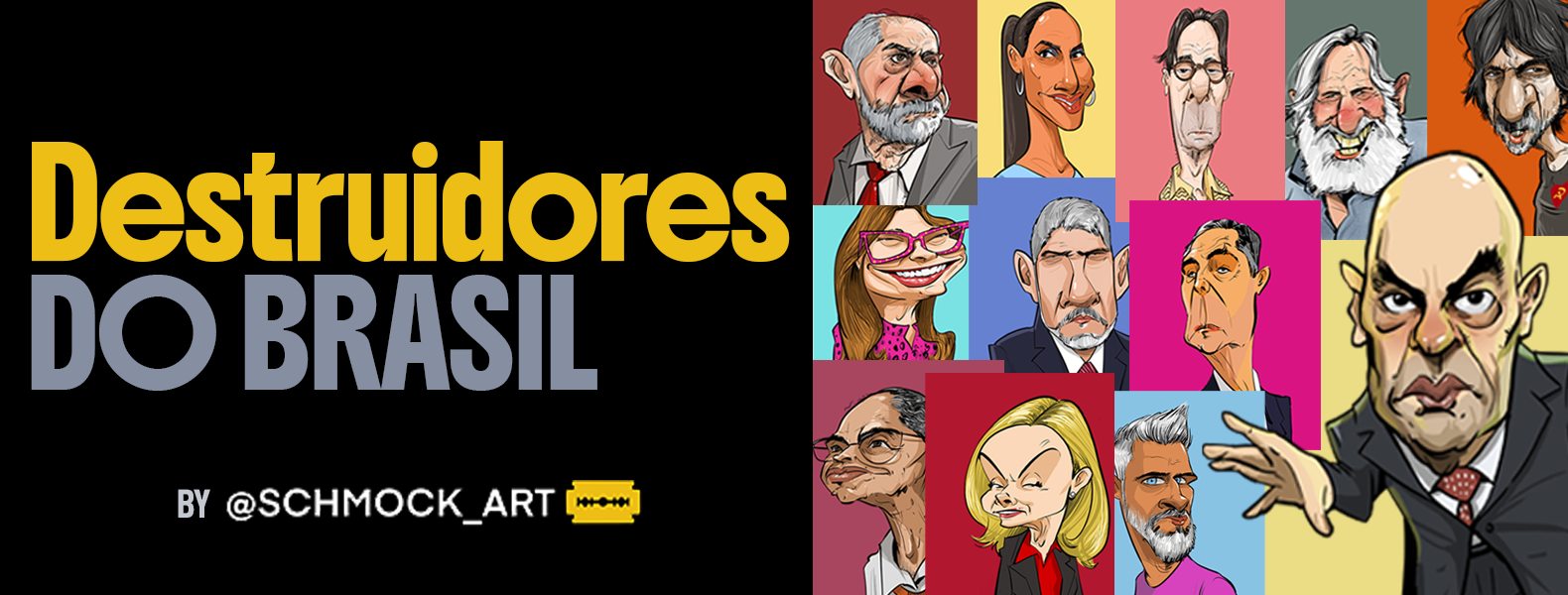 Destruidores do Brasil — galeria de caricaturas Schmock